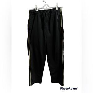 Lands End youth boys 10-12 black with yellow stripe pants.